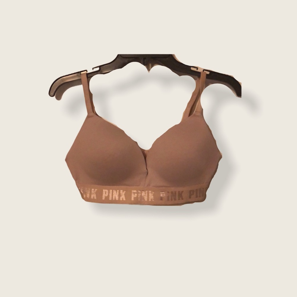Pink Wireless Push-Up Bra